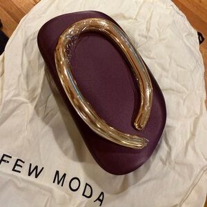 Clutch with Gold Handle